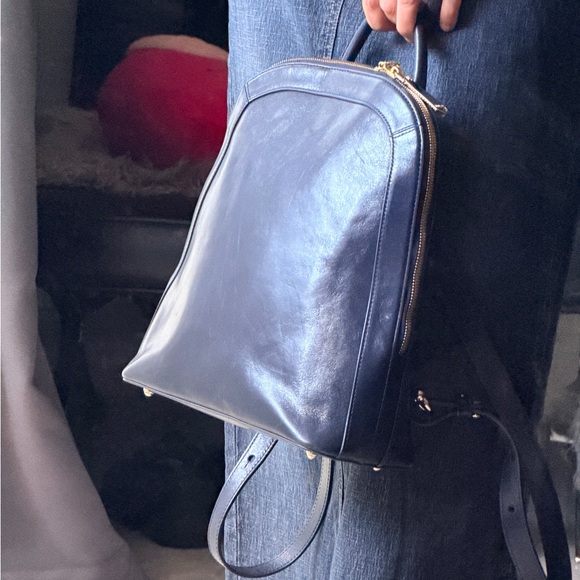 Brahmin Rosemary backpack in Navy Topsail leather - Picture 12 of 13